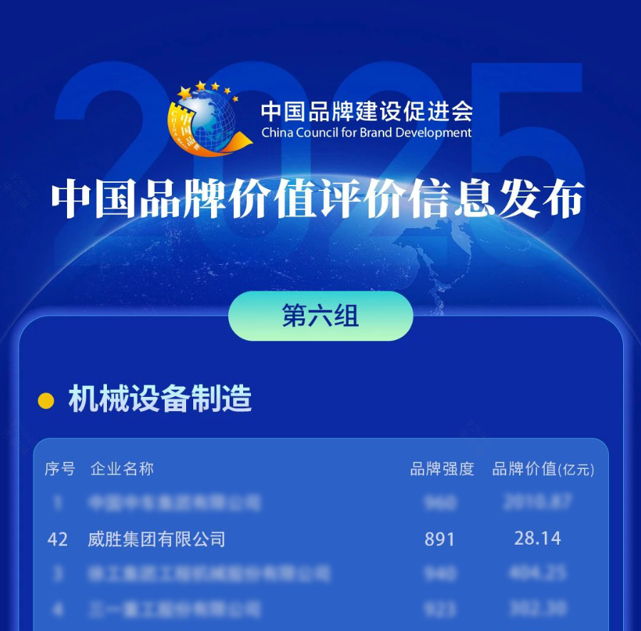 喜讯|威胜集团荣登2025中国品牌价值评价信息榜！